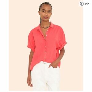 Xirena Channing Button-Up Shirt red size Xl